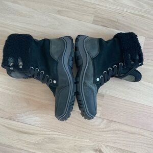 Pajar Canada Abbie Sheepskin Fur Leather Boot Black size 9-9.5 *see description!